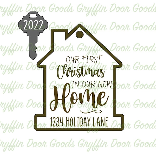 First Christmas In Our New Home Ornament Svg Glowforge Cut File, DIGITAL FILE ONLY