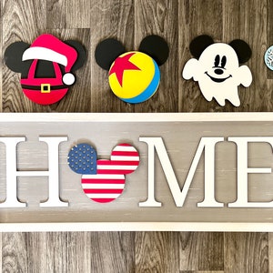Interchangeable Mouse Home Sign, Wall Sign, Shelf Sitter
