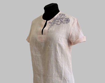 LINEN Tunic with Drawing