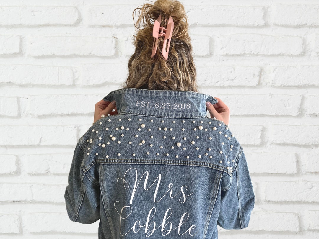 Bride Jean Jacket Bride Denim Jacket Personalized Jacket Mrs - Etsy