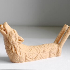Wolf Double Tepi | Ceremonial Rapé Applicator | Hand-Finished 3D Printed Tepi Pipe | Unique Shamanic Tool | Spiritual Gift | Free Shipping imagen 2