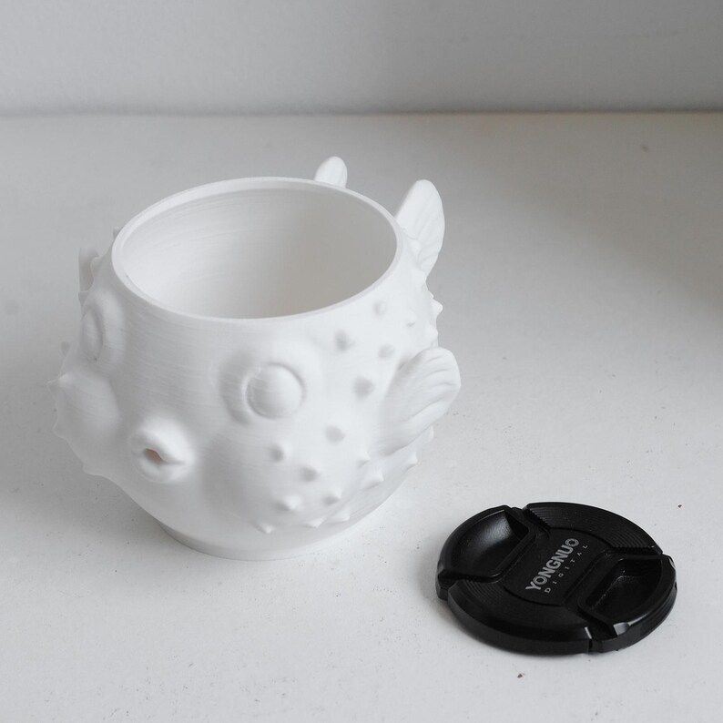 3D Printed Puffer Fish Planter - Unique Succulent Pot, Cute Marine Life Home Decor Gift, Eco-Friendly PLA Flower Pot, Desk Accessory imagen 9