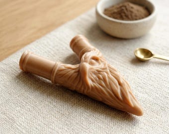 Eagle Kuripe – 3D-geprinte zelfapplicatorpijp – Sjamanistisch rapé-instrument – Heilige pijp met adelaarstotem – Lichtgewicht rituele kuripe