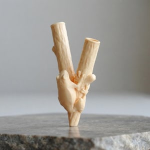 Kuripe with Frog – Rapé Applicator Pipe, Shamanic Ritual Tool, 3D Printed Snuff Kuripe for Ceremony & Meditation | Free Shipping