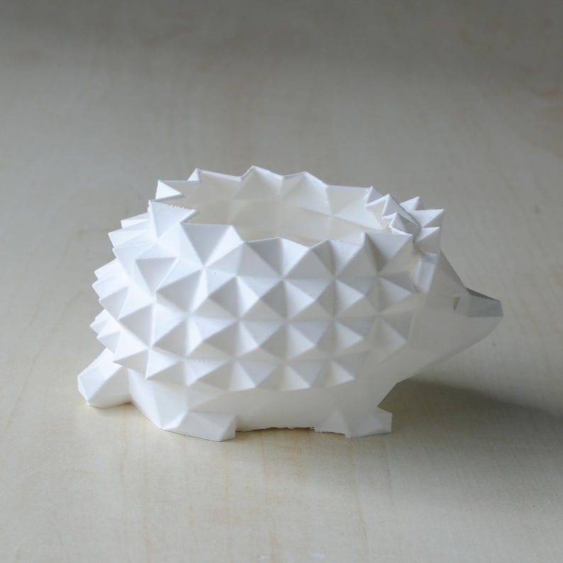 Low Poly Hedgehog Planter | 3D Printed Succulent Pot | Cute Desktop Planter for Cactus & Succulents | Available in 2 Sizes, Custom Drainage imagen 11