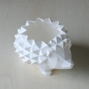 Low Poly Hedgehog Planter | 3D Printed Succulent Pot | Cute Desktop Planter for Cactus & Succulents | Available in 2 Sizes, Custom Drainage imagen 5