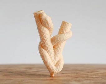 Sacred Serpent Kuripe: 3D Printed Snake Hapé & Rapé Applicator Pipe – Kundalini Shamanic Snuff Tool (Light Beige)