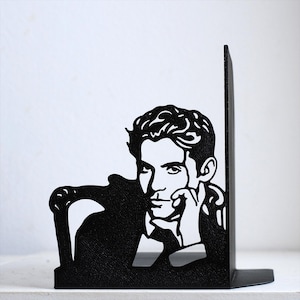 Federico García Lorca Bookends, Literary Decor, Dark Academia Bookshelf Art, 3D Printed Book Lover Gift, Library Decor image 5