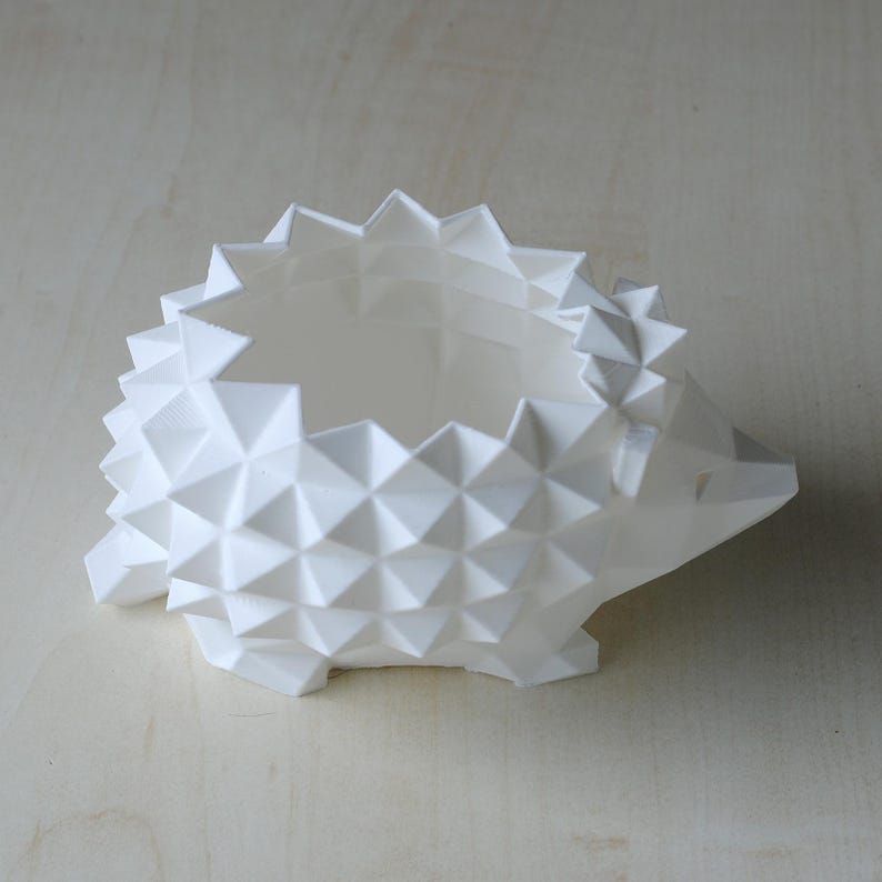 Low Poly Hedgehog Planter | 3D Printed Succulent Pot | Cute Desktop Planter for Cactus & Succulents | Available in 2 Sizes, Custom Drainage imagen 15