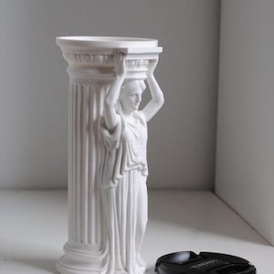 Caryatid Pen Holder, Greek Goddess Pencil Cup, Classical Column Desk Organizer, 3D Printed Office Decor, Gift for Writers imagen 7