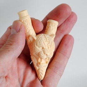 Jaguar Kuripe for Rapé - Exclusive 3D Printed Shamanic Applicator - Sacred Ceremony Tool & Meditation Accessory imagen 3