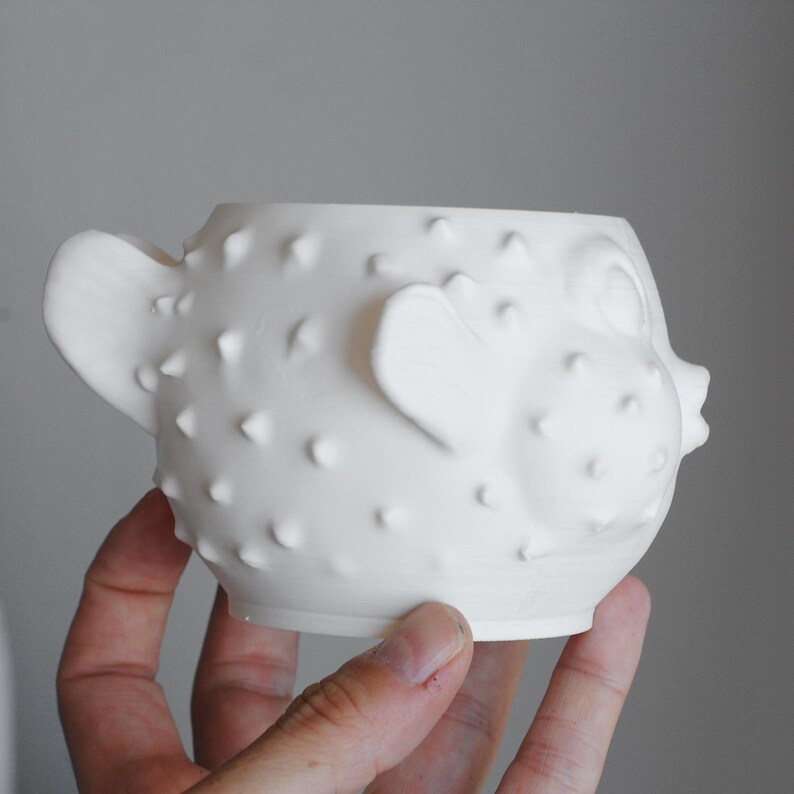 3D Printed Puffer Fish Planter - Unique Succulent Pot, Cute Marine Life Home Decor Gift, Eco-Friendly PLA Flower Pot, Desk Accessory imagen 11