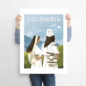 Sierra Nevada de Santa Marta, Poster Colombia, Travel poster Colombia, Print, Poster, Wall Art 24x40 30x40 40x50 50x70 60x90 cm A2 A3