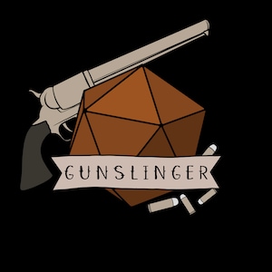 Gunslinger d20 Bubble-free stickers