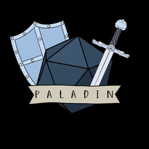 Paladin d20 Bubble-free stickers