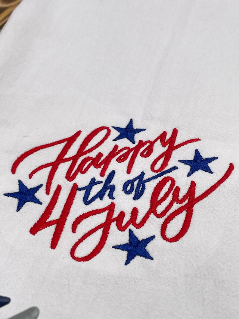 Happy 4th of July Tea Towel, Independence Day Dish Towel, Kitchen Towel, 100% Natural Cotton - Etsy