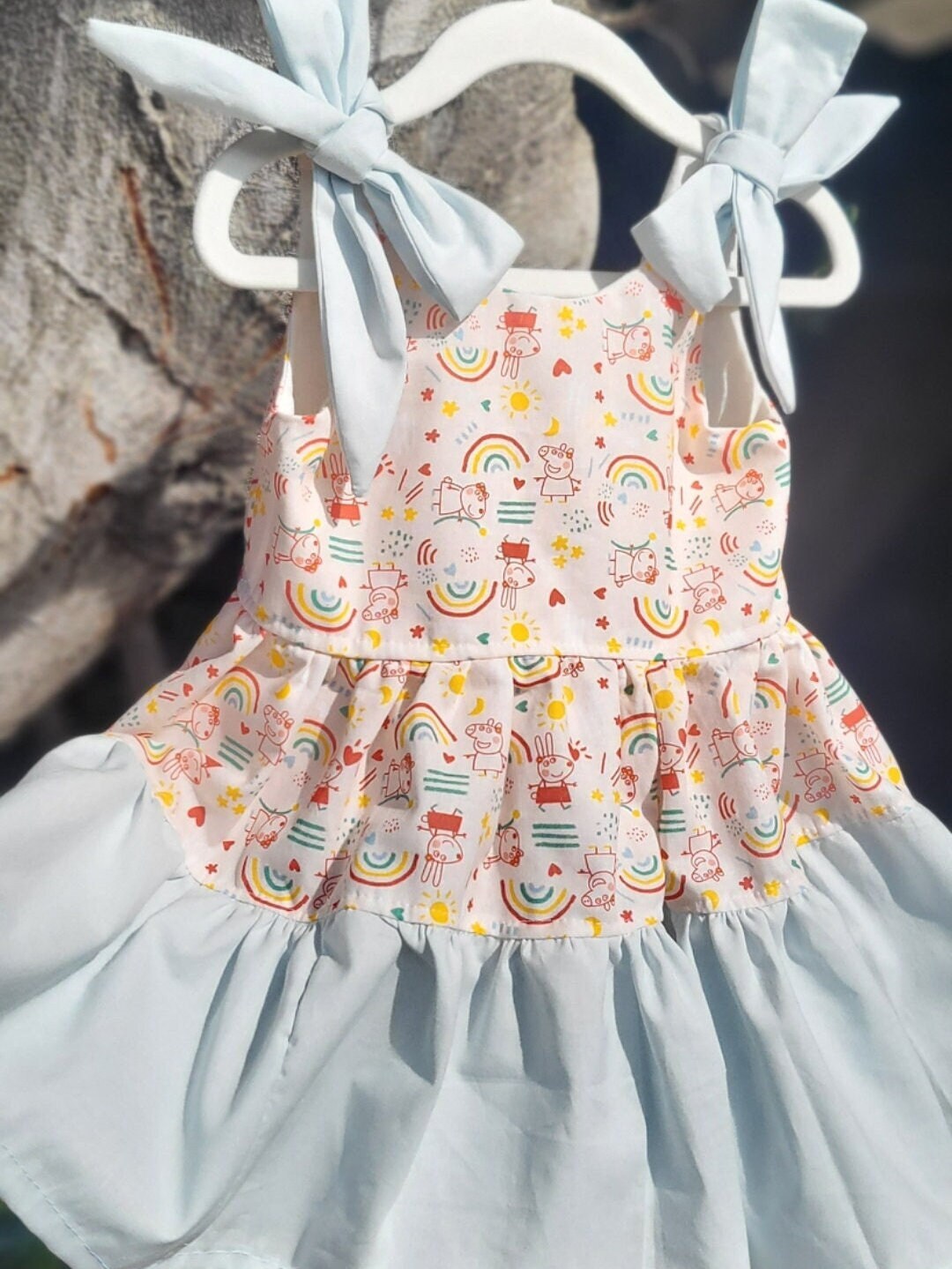 Peppa Pig Inspired Two Tier Sun Dress - Etsy