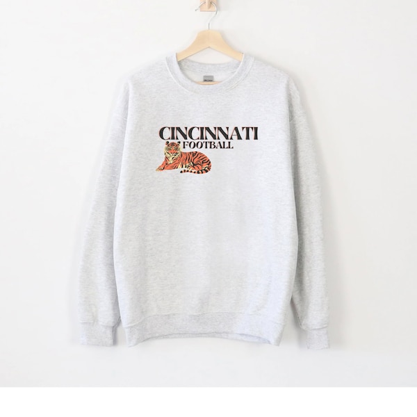 Vintage Bengal Tiger Crewneck Sweatshirt-fall sweatshirt-Cincinnati bengals sweatshirt