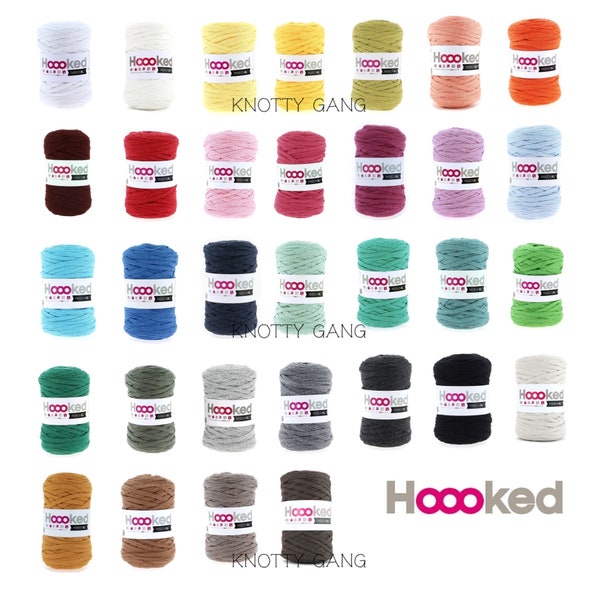 Hoooked RibbonXL 250g | Hoooked T-shirt Yarn 120m | Premium Textile Yarn | Ribbon Yarn | High Quality Recycled Cotton Yarn