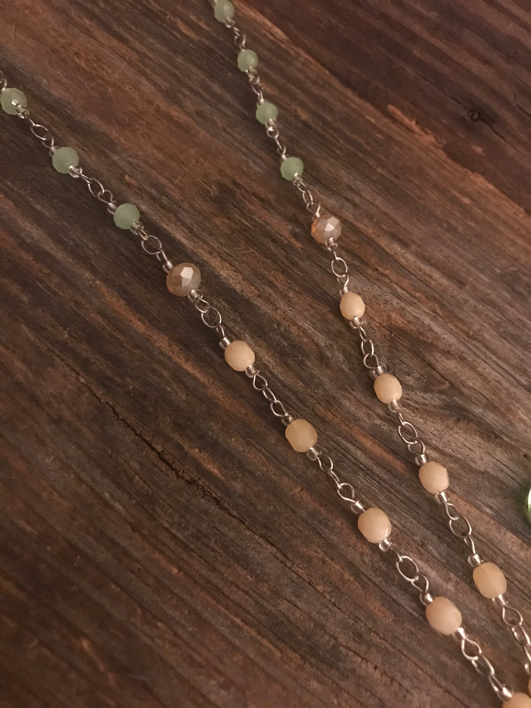 Etched Shell Pendant Necklace