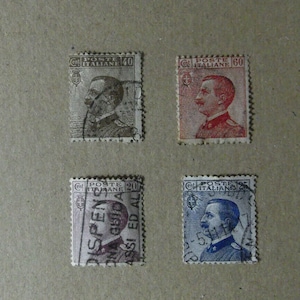 Briefmarke Los 4 Poste Italiane 20,25,40,60 Cent Gebrauchte Emanuel-Briefmarken