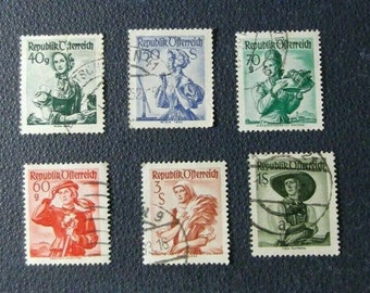 Stamps lot 12 Stamp assorted stamps Osterreich Austria circa 1920,used