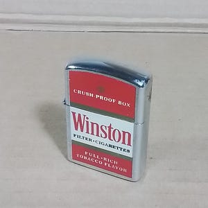 Vintage Oil Lighter Winston Working Briquet Lighter Accendino Feuerzeug