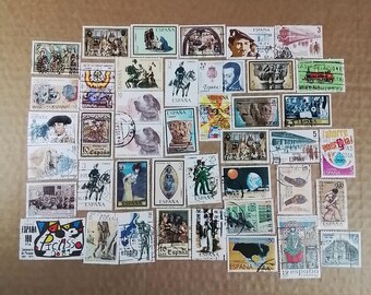Timbres Espagne lot 70 timbres vintage timbres d’occasion