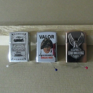 Lighters lot 3 Windproof oil Used Briquet Accendino Lighter 打火機 Feuerzeug