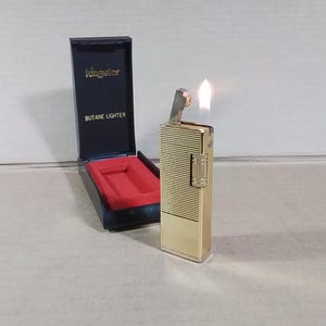 Vintage Gas Lighter Torch Kingstar in box Briquet Feuerzeug Lighter