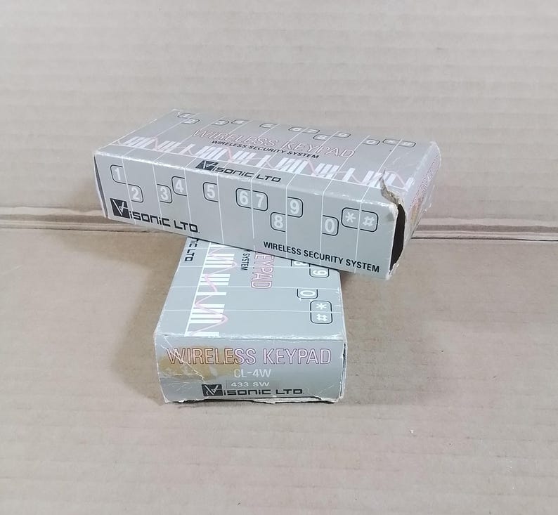 Wireless Keypad lot 2 x Visonic CL-4W vintage image 7