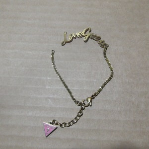 Love guess gold plated girl&#39;s bracelet, used for repair