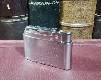 Vintage gas Lighter Silver Match compoud Lighter Briquet Feuerzeug