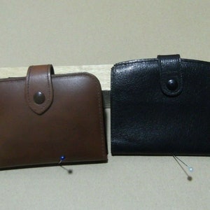 Lot 2 Wallets Leather Wallet Brown + Black Vintage Unused