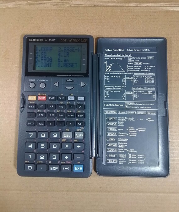 Casio Calculator Scientific FX 4800P in Box Vintage Calculator Etsy