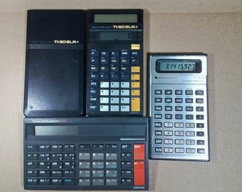 Lot 3 x Calculator Texas instruments TI52 TI53 TI30SLR Working Vintage Calculators