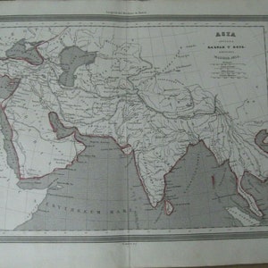 Vecchia Mappa Asia Vecchia Mappa 1852 Gaspar y Roig Madrid 32 x 25cm.