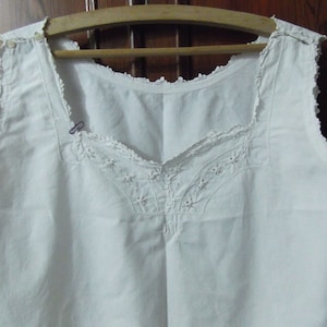 Nightgown women pajamas Lingerie  Size L  Spain Camison Vintage Old