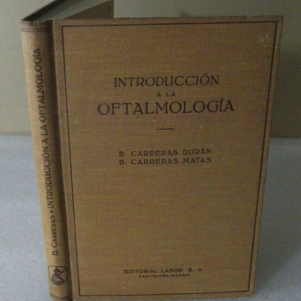 Vintage Medical book Old Medicine book Introduction to Ophthalmology, Ed. Labor 1956