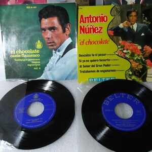 Lot of 2 vinyl EP El Chocolate Antonio Nuñez Flamenco vintage Spain music records