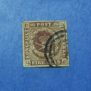 Stamp Denmark Fire RBS Stamp Denmark Circa 1851-4 Used