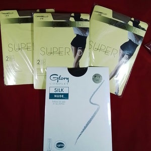 Lot 7 Pantyhose Size S 6 Omsa +1 Glory vintage Collant Pantymedia