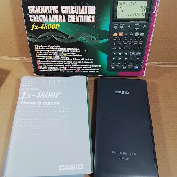 Casio Calculator Scientific FX-4800P in box Vintage Calculator