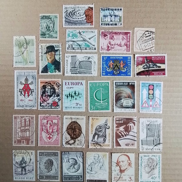 Stamps Belgium lot 29 Vintage vintage Belgique antique stamps Used