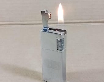 Vintage Gas Lighter Oak Moon Working Lighter Accendino Briquet Feuerzeug