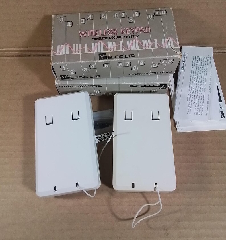 Wireless Keypad lot 2 x Visonic CL-4W vintage image 3