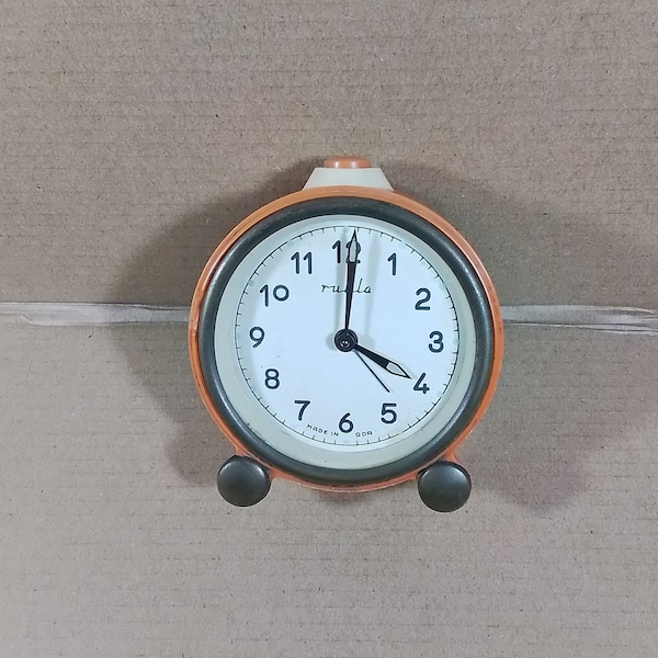 Vintage Clock alarm Ruhla Reloj Despertador a cuerda Mecánico