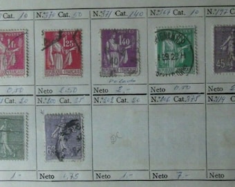 Lot 7 Stamp France 192, 197, 200, 367,... Republique Francaise Used Postmark Old Stamps
