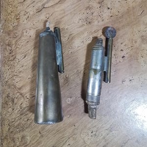 Vintage lot 2x Trench Lighter Lighter World War I,Windproof Oil Briquet Feuerzeug
