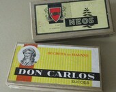 Lot of 2 pure boxes Don Carlos Neos wood cigar box 19 x 9cm.vintage